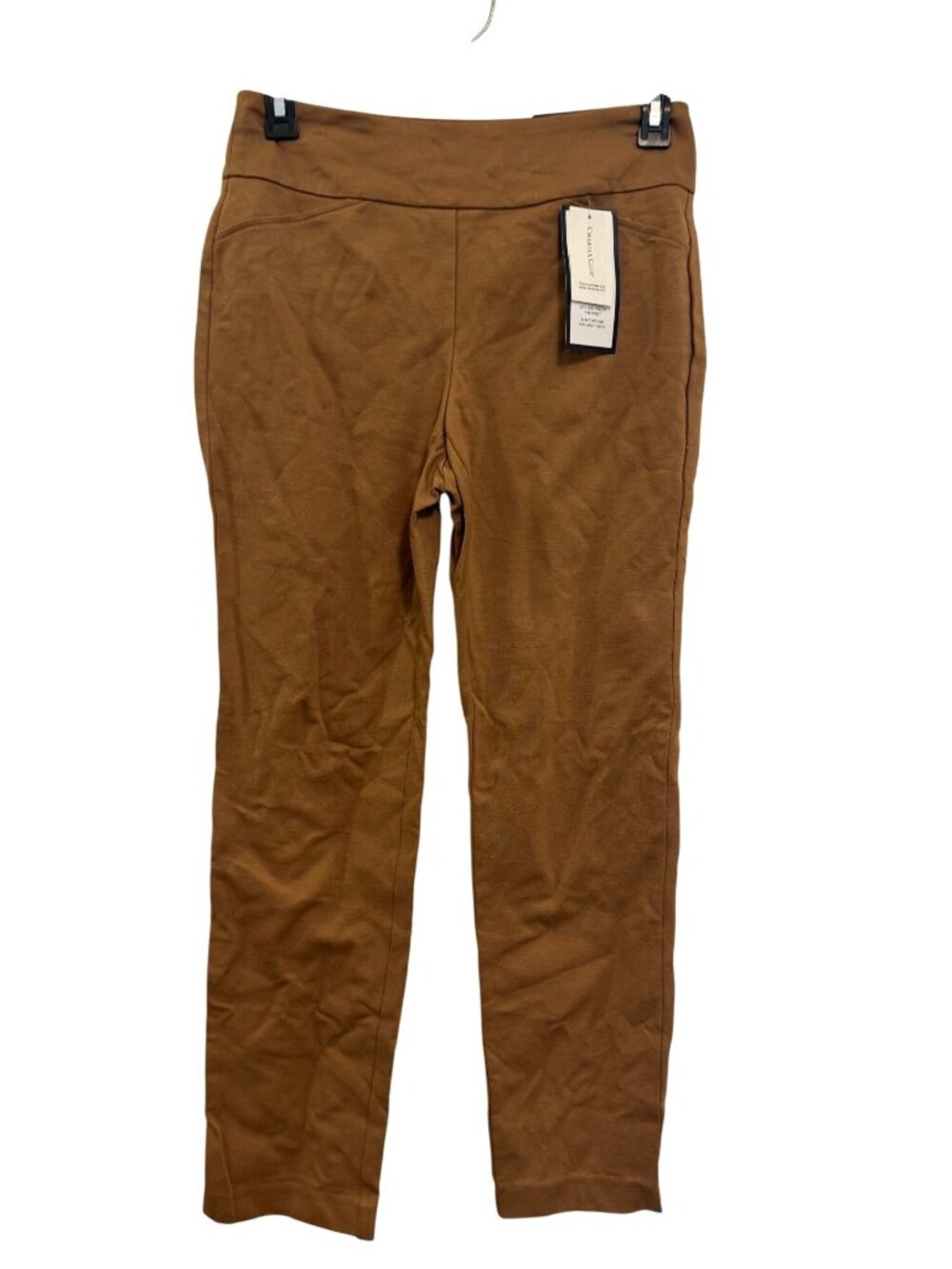 Charter Club Slim Leg Cambridge Pants Size 6 Brown Waist Tummy Slimming